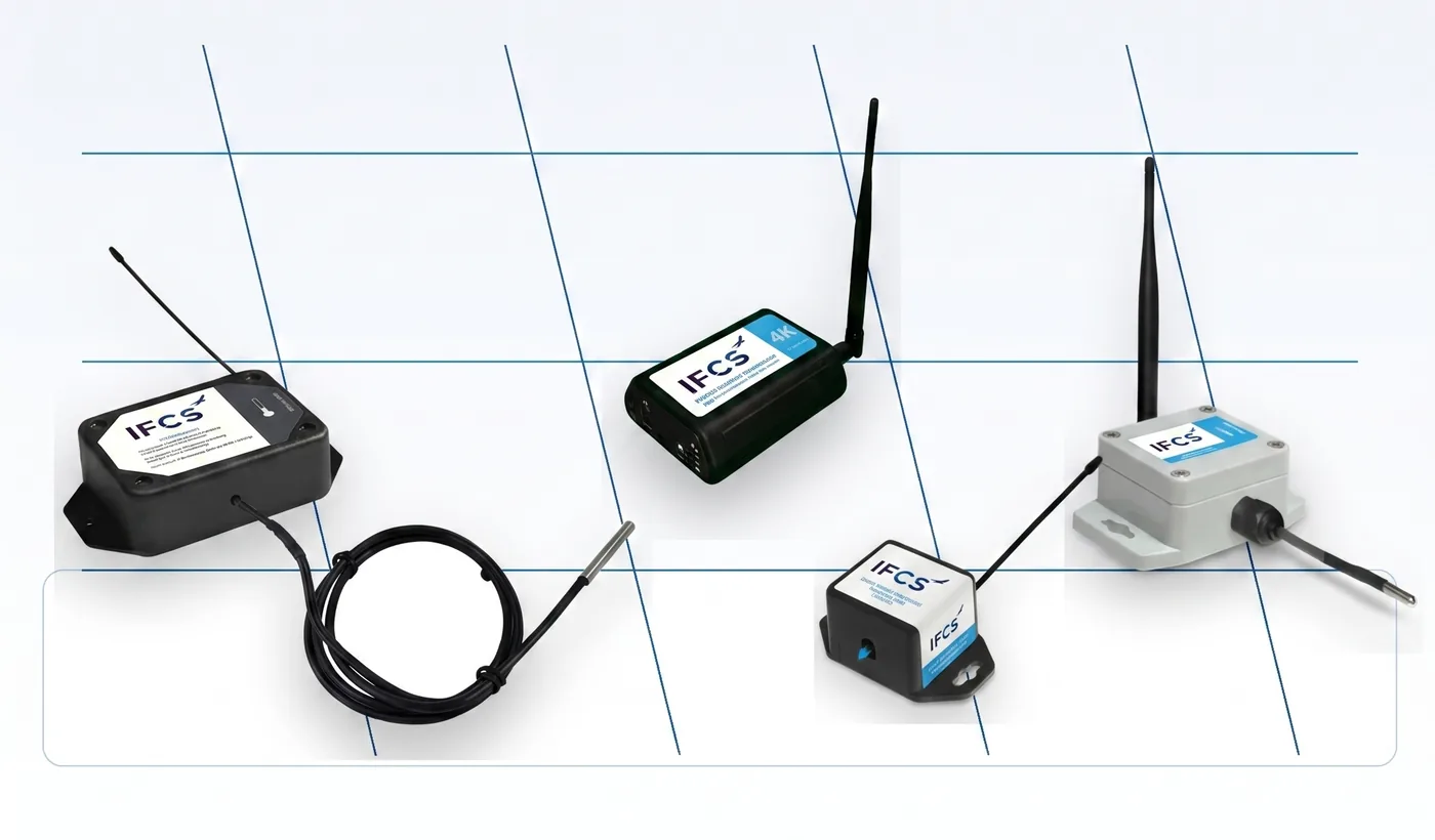 IFCS temperature sensors and 4K Ethernet gateway for aviation catering cold-chain monitoring